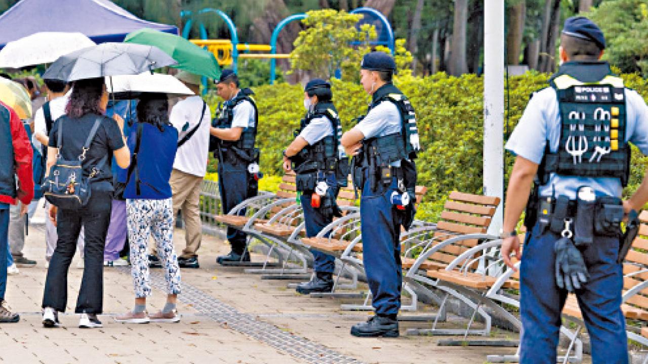 六四36周年 警方維園加強布防