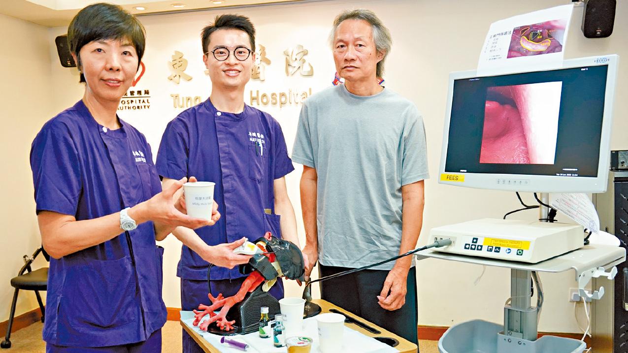 言語治療師指導肌肉活動 內窺鏡助練吞嚥恢復進食