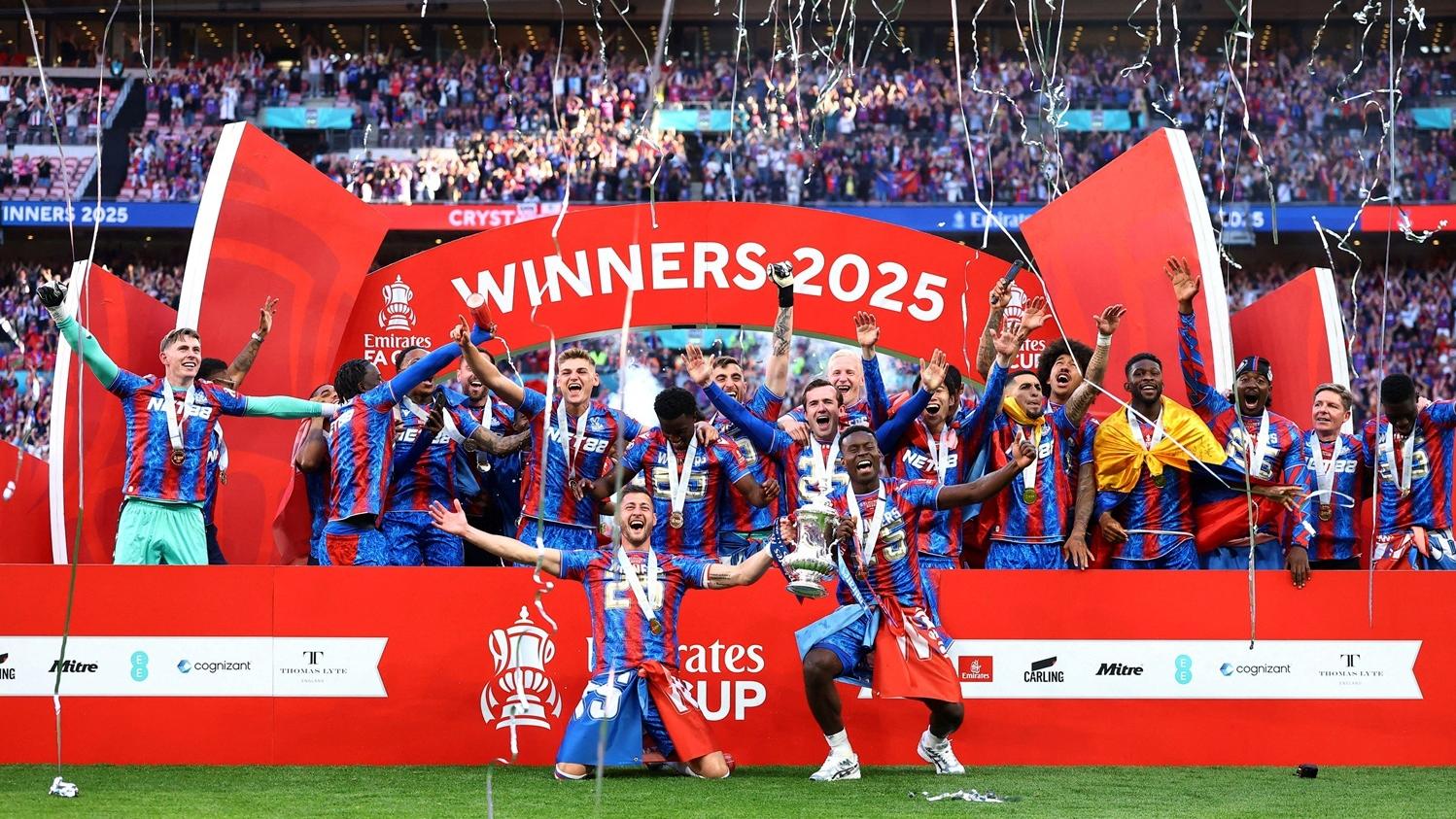 水晶宮贏得足總盃冠軍晉身歐霸盃。(路透社)