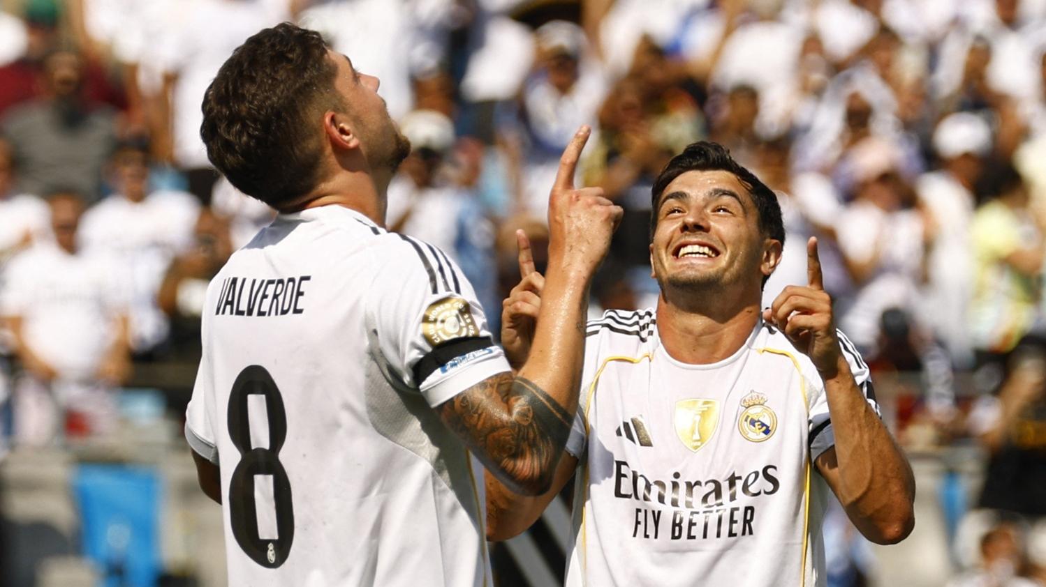 華維迪的入球，帶領皇家馬德里以3:1輕取帕丘卡。(路透社)