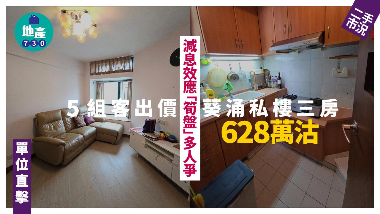 減息效應「筍盤」多人爭！5組客出價 葵涌私樓三房628萬沽(多圖)｜二手市況