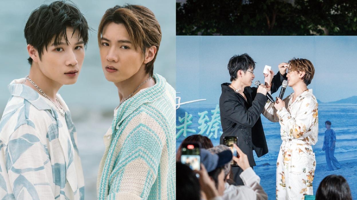 力臻與Michael C攜手出新歌 二人簽唱會上晒恩愛