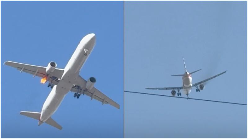 一架美國航空公司客機驚傳引擎起火，折返機場。（示意圖／PIXABAY）