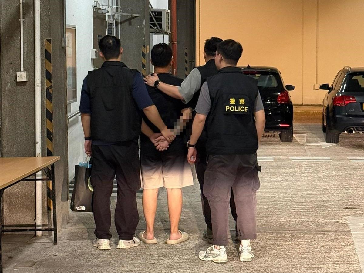 葵涌兩男因眼神問題遭襲擊，3男涉自稱黑社會及襲擊被捕。(警方圖片)