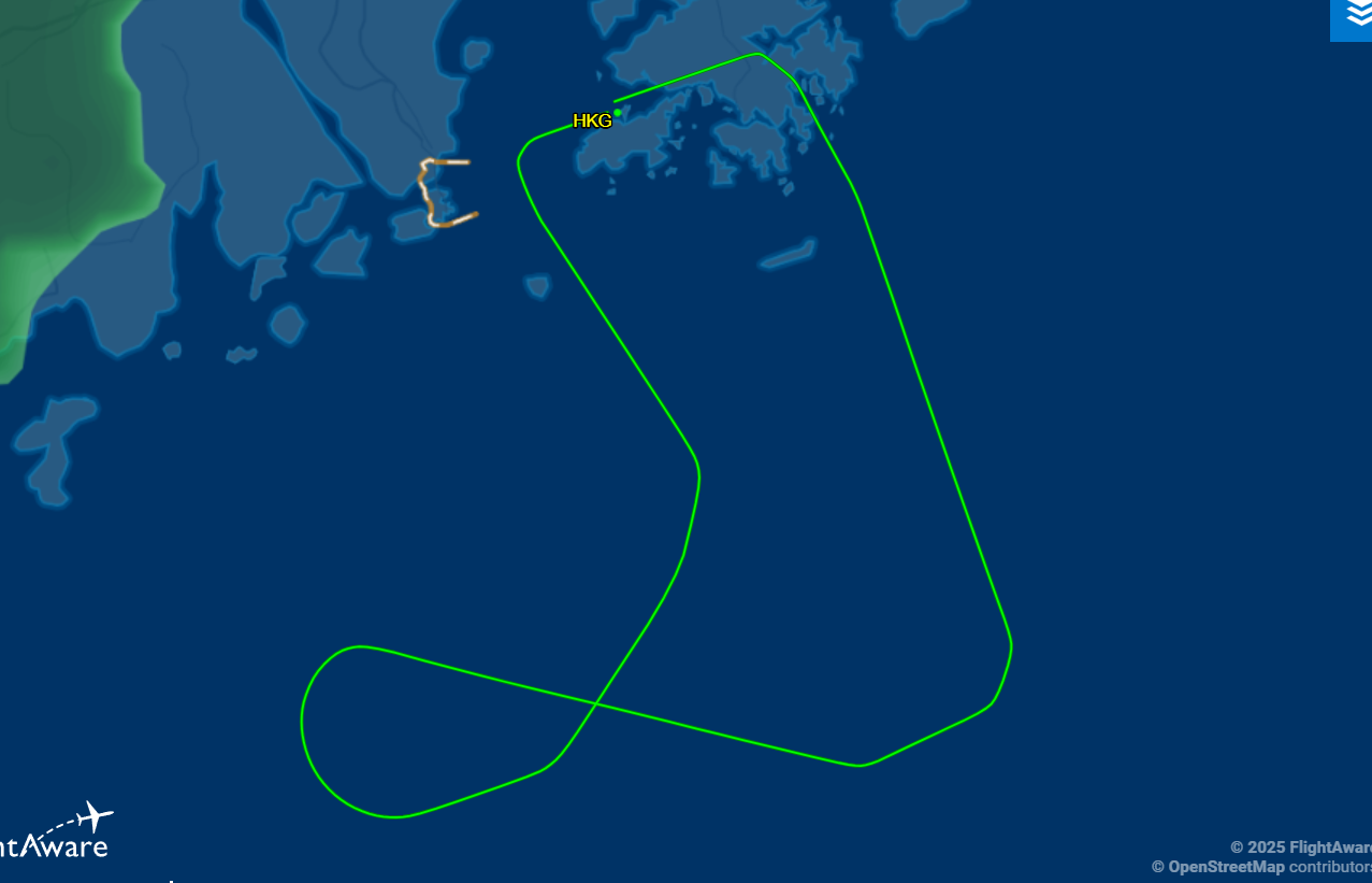 印度航空AI315由香港機場飛往印度新德里的波音787-8客機折返香港