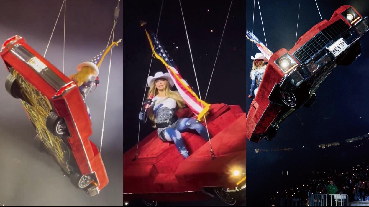 Beyoncé休士頓開唱被吊高逾20米 鋼索突鬆脫險被摔死