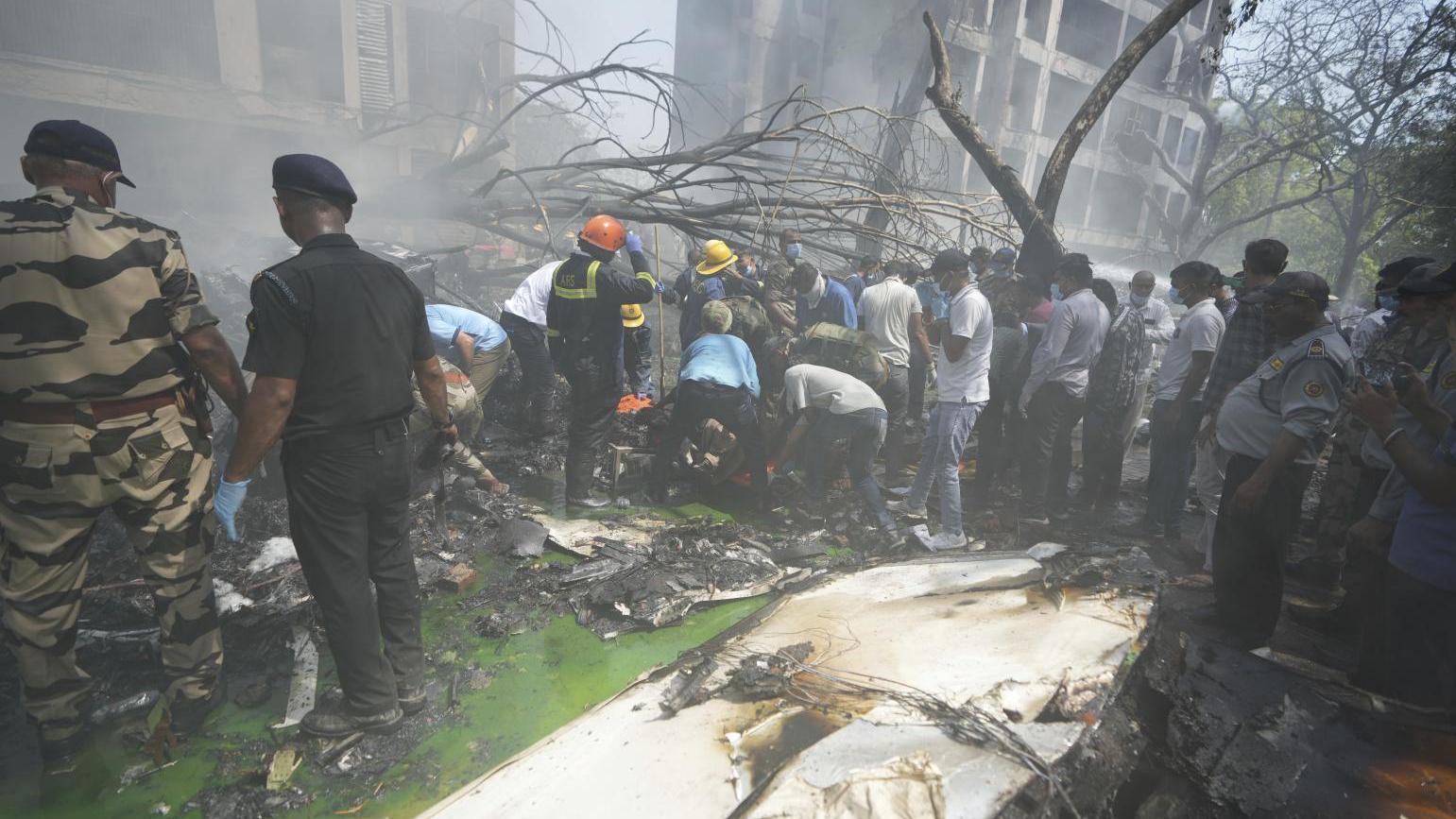 印度航空一架波音787-8夢幻客機12日發生嚴重空難。（圖／美聯社）