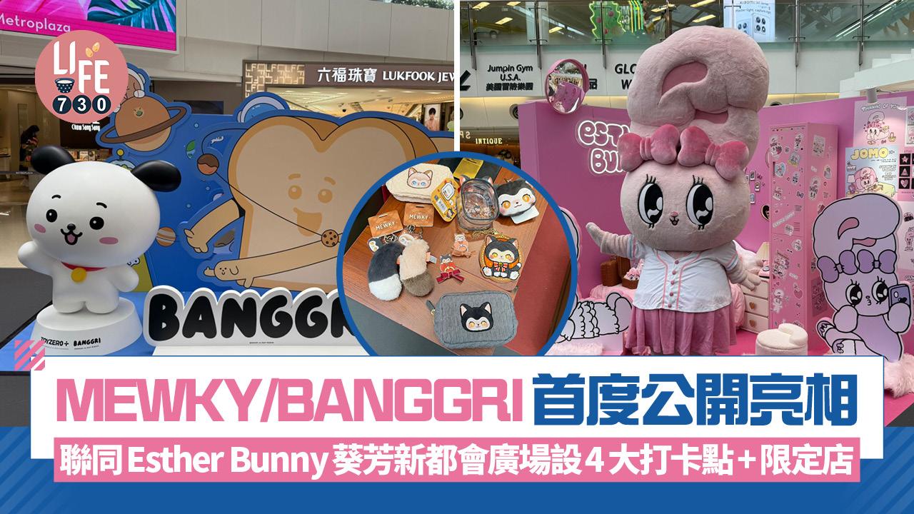 MEWKY/BANGGRI首度公開亮相 聯同Esther Bunny葵芳新都會廣場設4大打卡點+限定店
