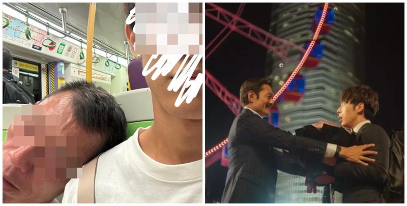 一名年輕男網民早前坐輕鐵期間，被鄰座一名陌生中年漢疑不勝酒力醉倒「借膊頭」瞓覺，惟樓主未有拍醒對方之餘更准許對方休息，帖文及圖片引發網民熱議，笑稱「大叔的愛」(Threads)