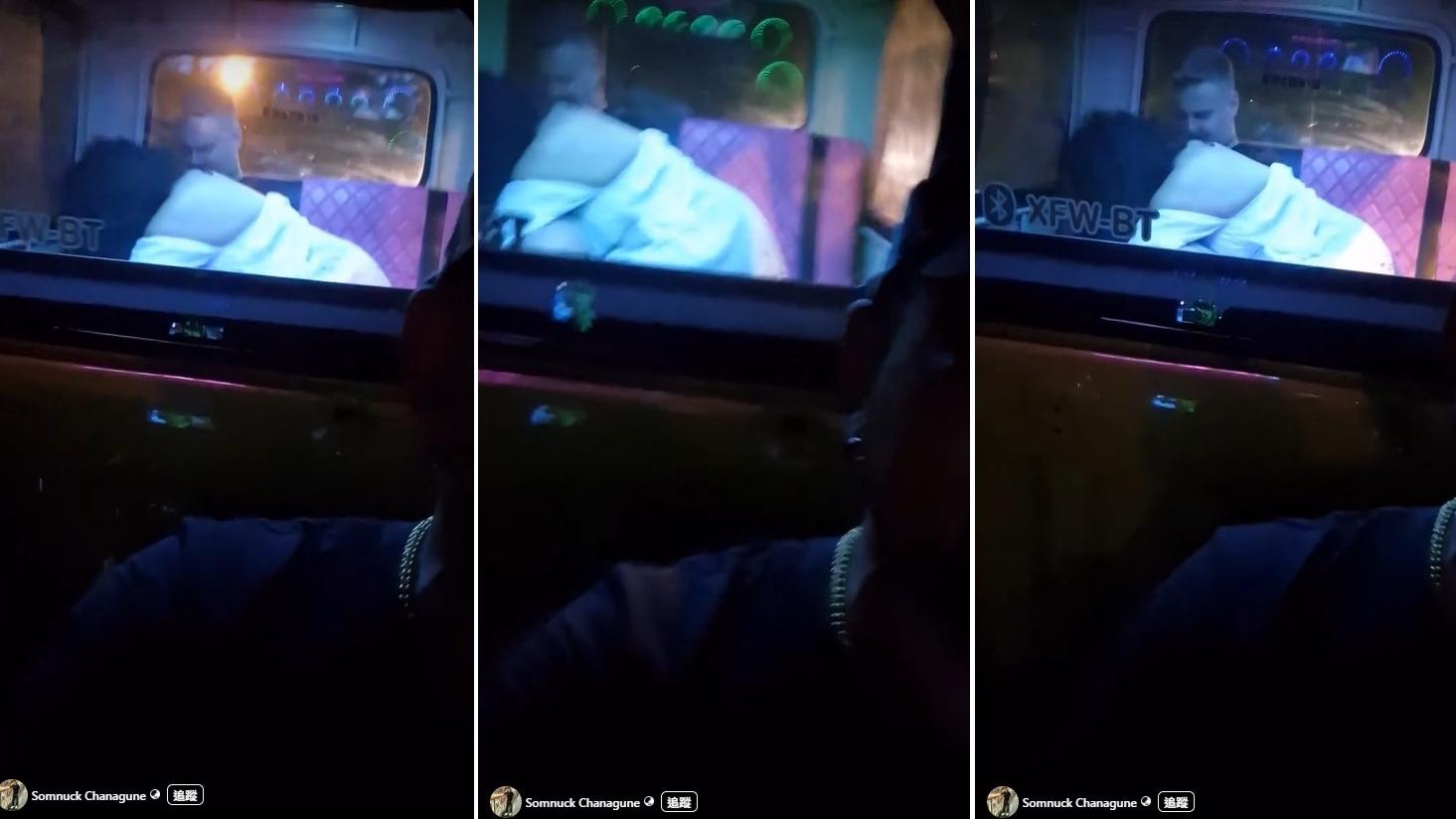 篤篤車司機Somnuck Chanagune發片抱怨外籍男女在後座忘情口交。(互聯網)