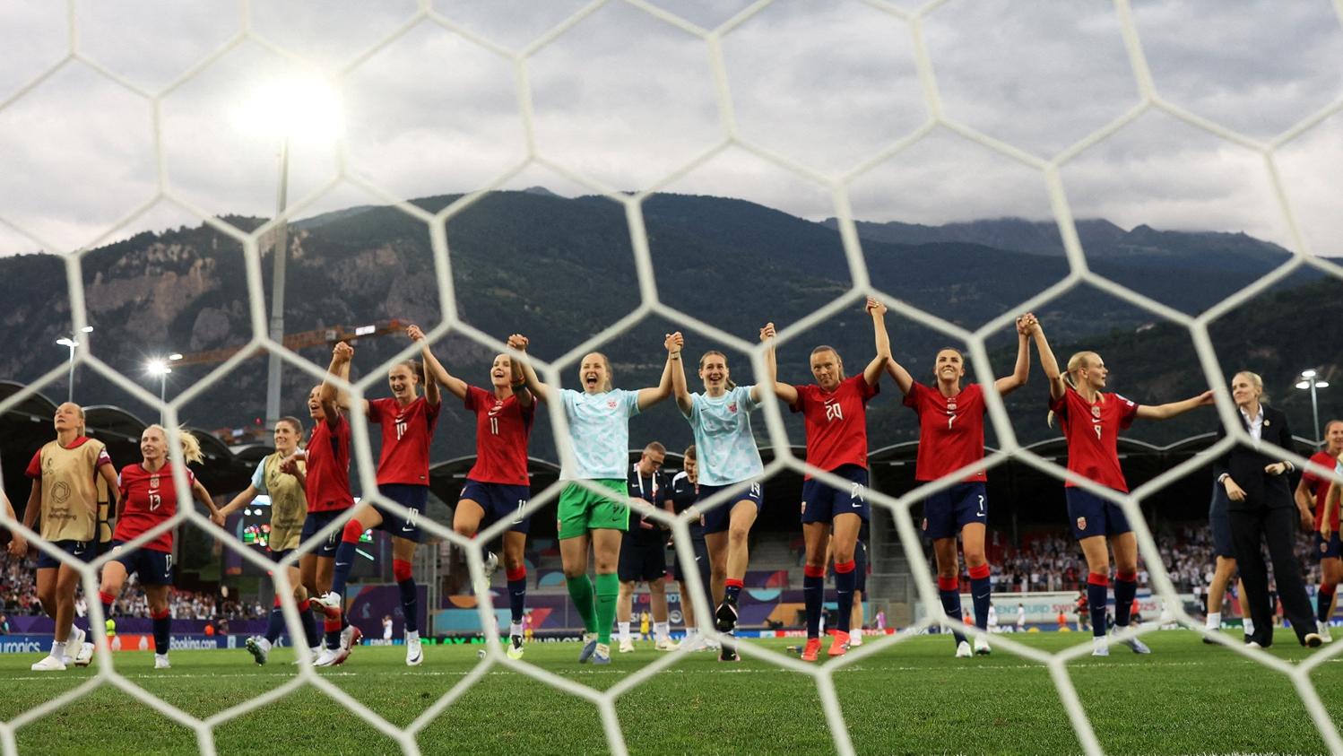 挪威女足率先出線八強。(路透社)