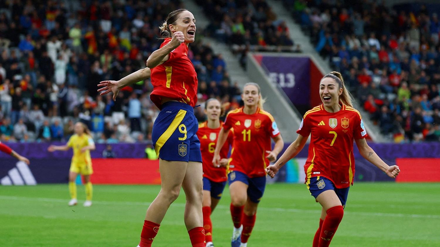 西班牙女足大勝比利時取得八強資格。(路透社)