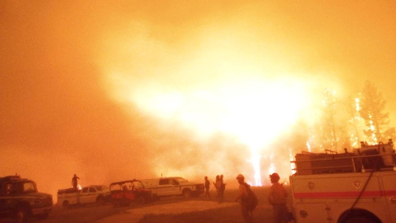 大峽谷雷擊引發山火 當局緊急疏散500遊客。（路透社）