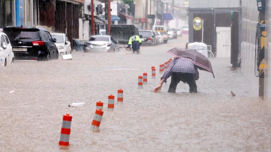 南韓降逾400毫米豪雨 4死傷超過1000人疏散 首爾仁川發暴雨警告