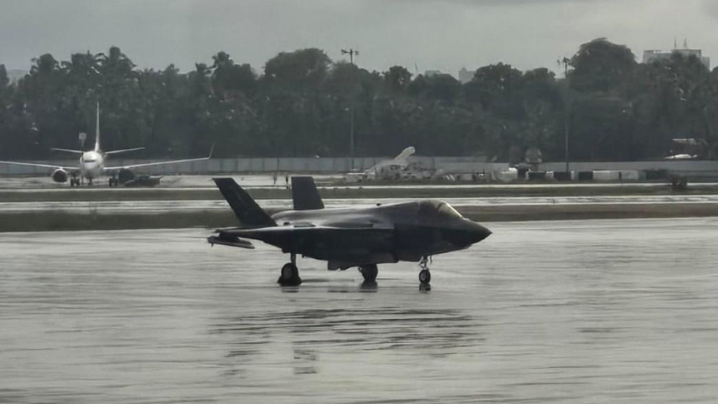 滯留印度近3個星期的英國空軍F-35戰機。(網上圖片)