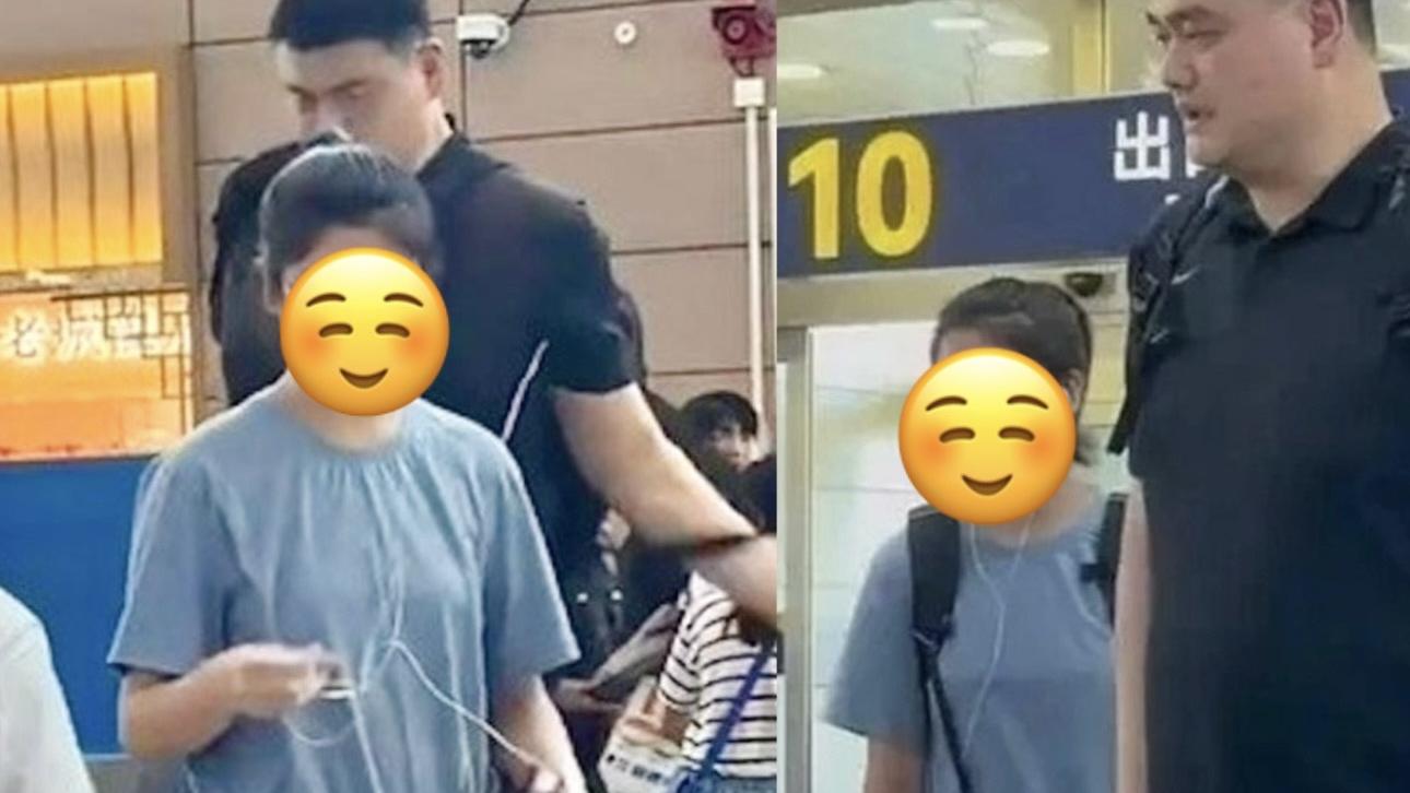 姚明15歲女兒姚沁蕾罕有曝光 逼近2米「高人一等」跟爸爸十足餅印