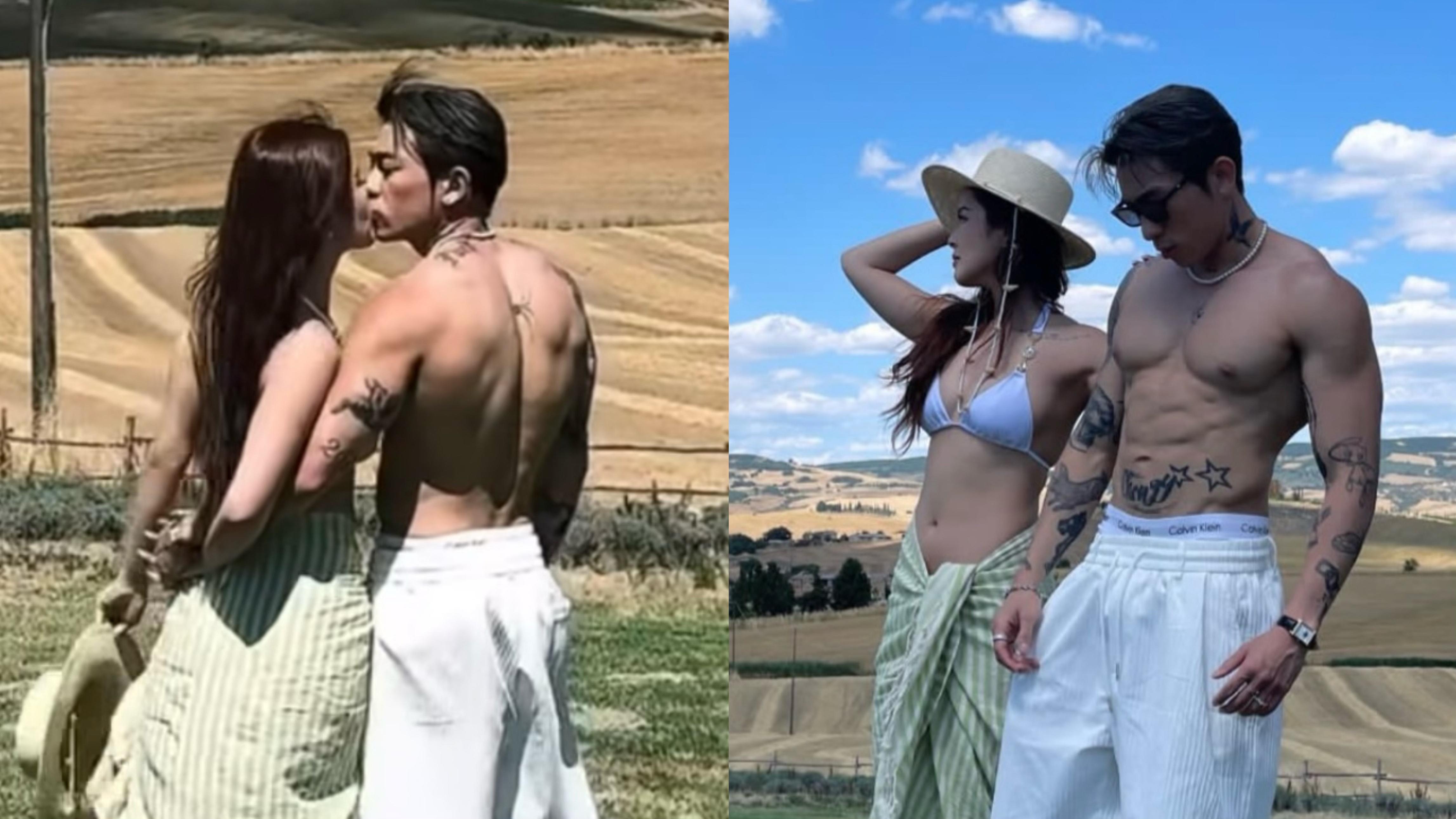 Tyson Yoshi搞婚後after party大解放 半裸曬爆肌身形孖太太狂咀放閃