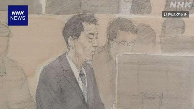 殺死陪酒女的和久井學在庭上的畫像。(NHK圖片)