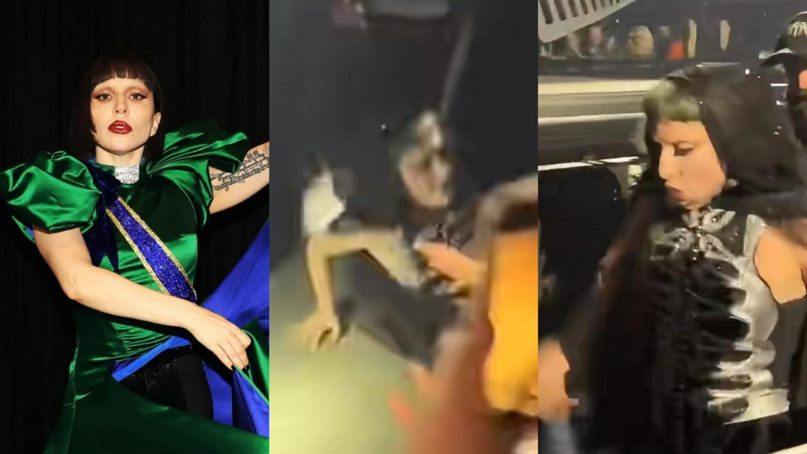 Lady Gaga美國開騷行去觀眾席不慎跌倒 落力演出獲網民大讚專業