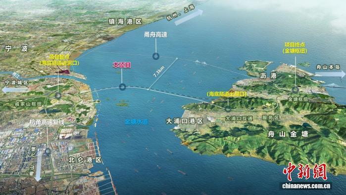 甬舟高速複線二期斥資156億人民幣　世界級海底隧道料2030年完工。（中國新聞網）