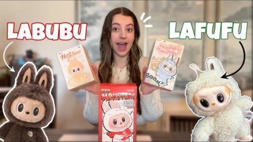 泡泡瑪特「LABUBU」在全球掀氣熱潮，由於持續供不應求，盜版公仔開始充斥市面，甚至取名「LAFUFU」。(YouTube截圖)