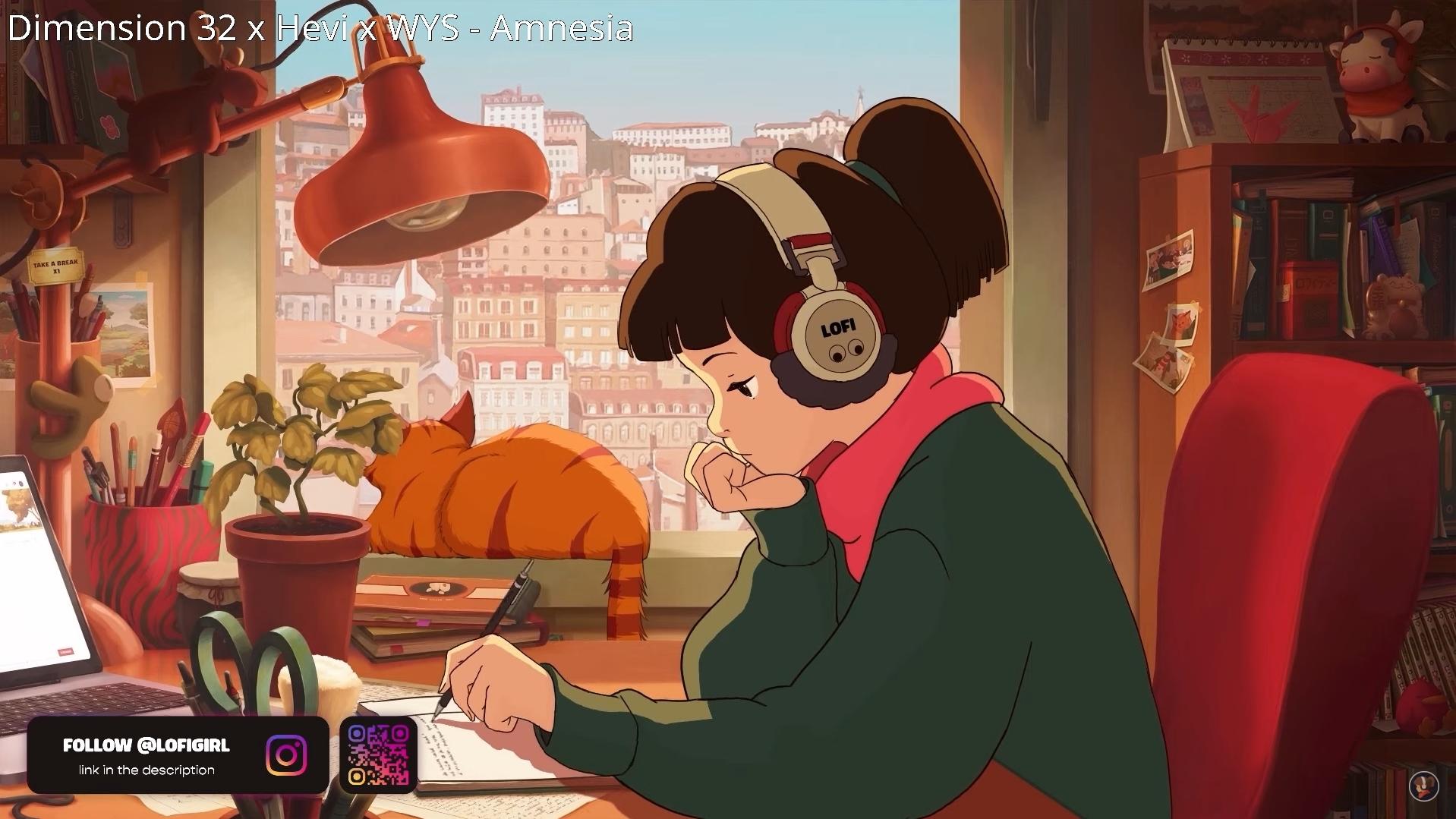 YouTube音樂直播影片Lofi Girl　終於溫完書官方宣布畢業？