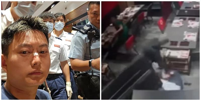 葉子健事後在社交平台Instagram上傳多則限時動態，他當時正在一間食肆與友人「打邊爐」；及後他鼻上染血並貼有膠布登上救護車稱：「頭先打邊爐嘅時候呢，劉馬車打咗我幾拳，打到我瞓低咗，而家上白車。」。