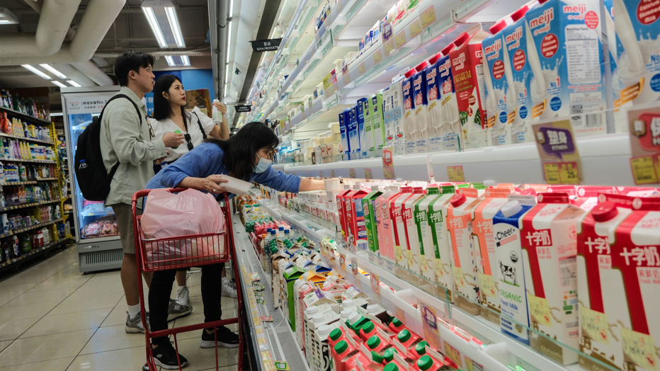 7月通脹放緩，基本通脹率為1%。(中通社)