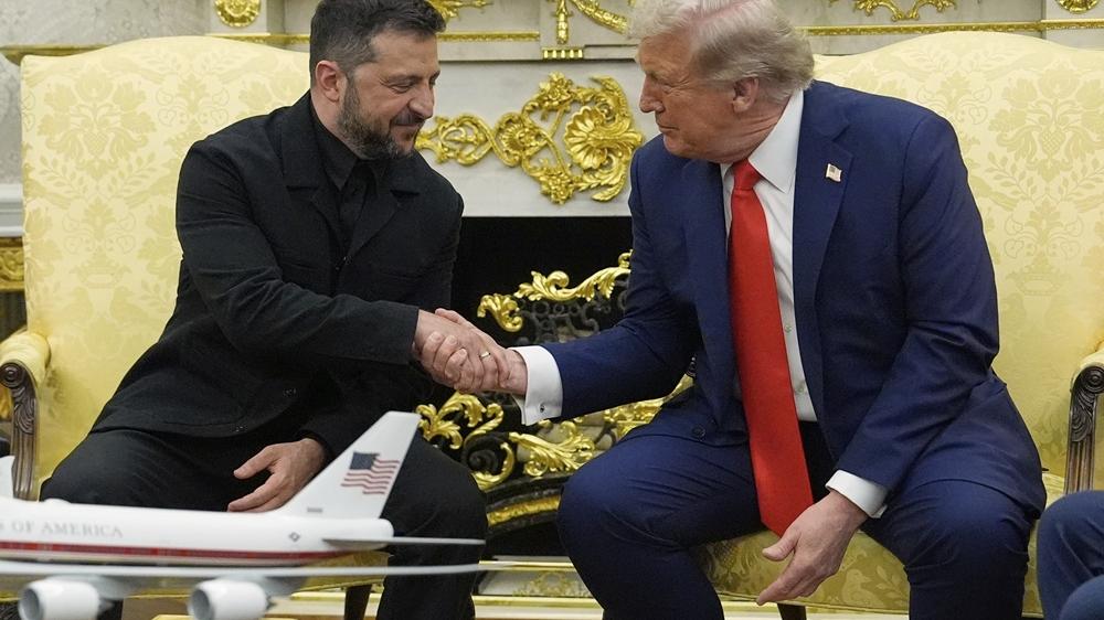 特澤會，特朗普：不排除在烏部署美軍，澤連斯基：領土問題須烏俄共同決定。(AP)