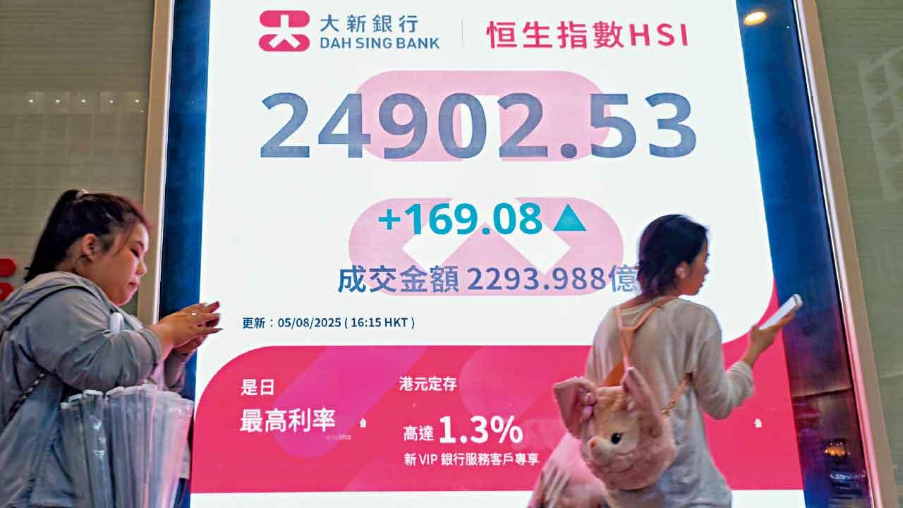 升穿20天線 港股重越24900 北水轉流入234億