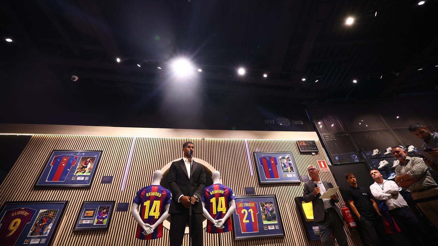 加盟巴塞隆拿的拉舒福特。(路透社)