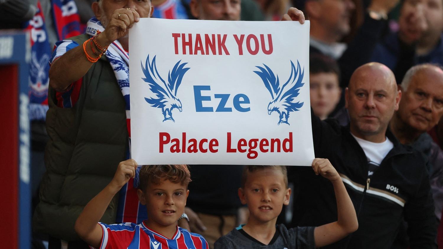 水晶宮球迷感謝伊比爾治伊斯的貢獻。(路透社)