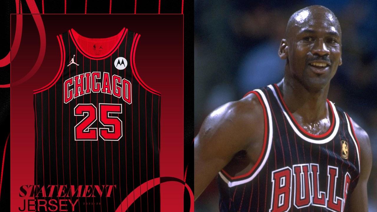 NBA | 公牛復刻佐敦紅黑直間波衫　籃板王洛文宣傳（多圖）