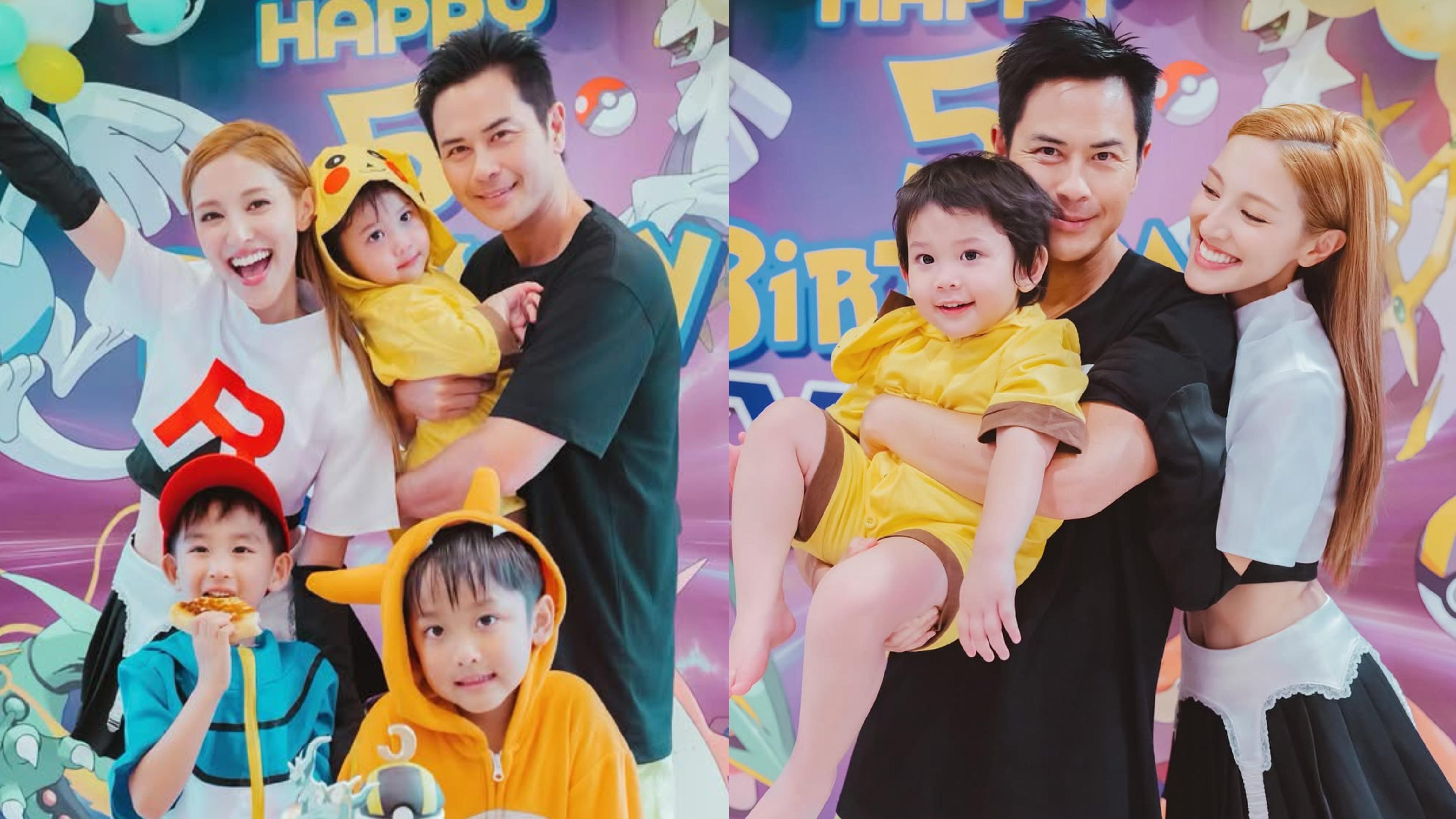 陳凱琳二仔5歲生日搞比卡超派對 被網民批衣着過份性感