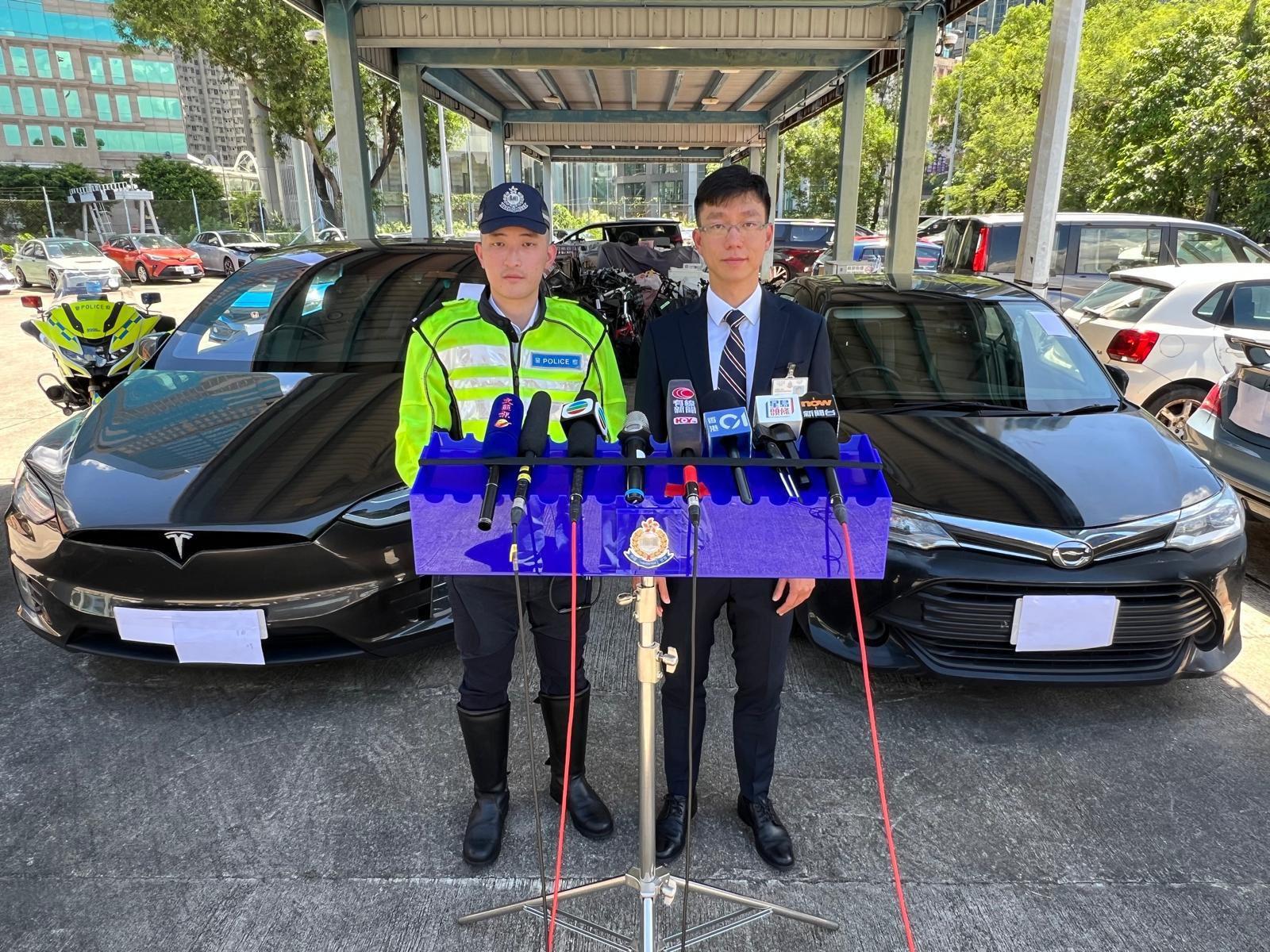 警港島打擊白牌車拘4人，包括兩名持雙程證男女。