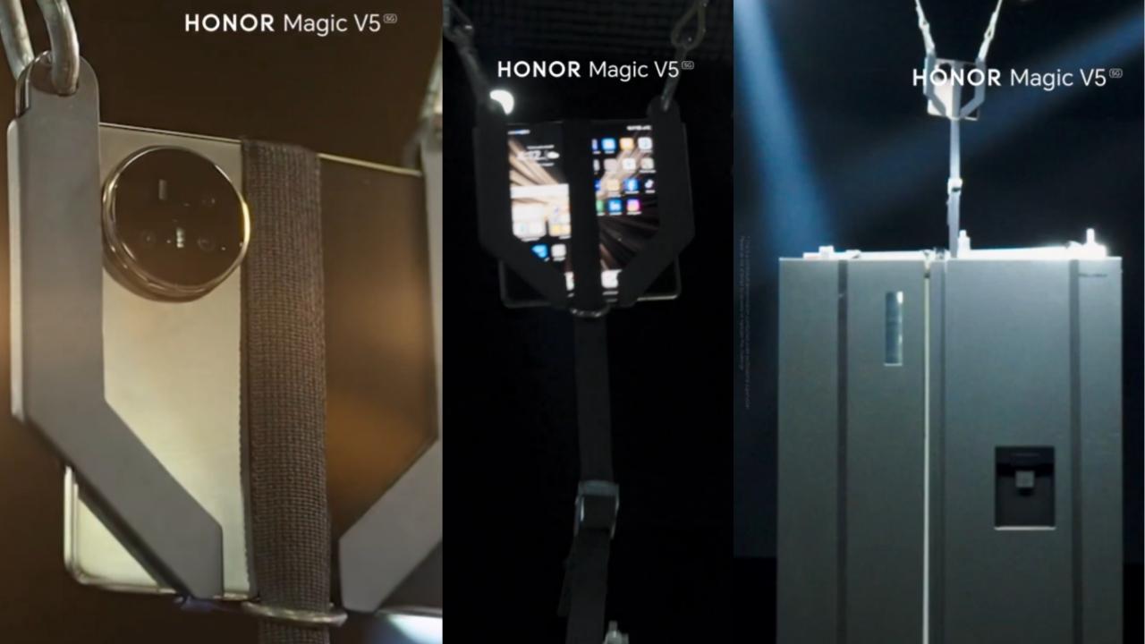 HONOR Magic V5創健力士世界紀錄　魯班緩震鉸鏈成功吊起104公斤重物