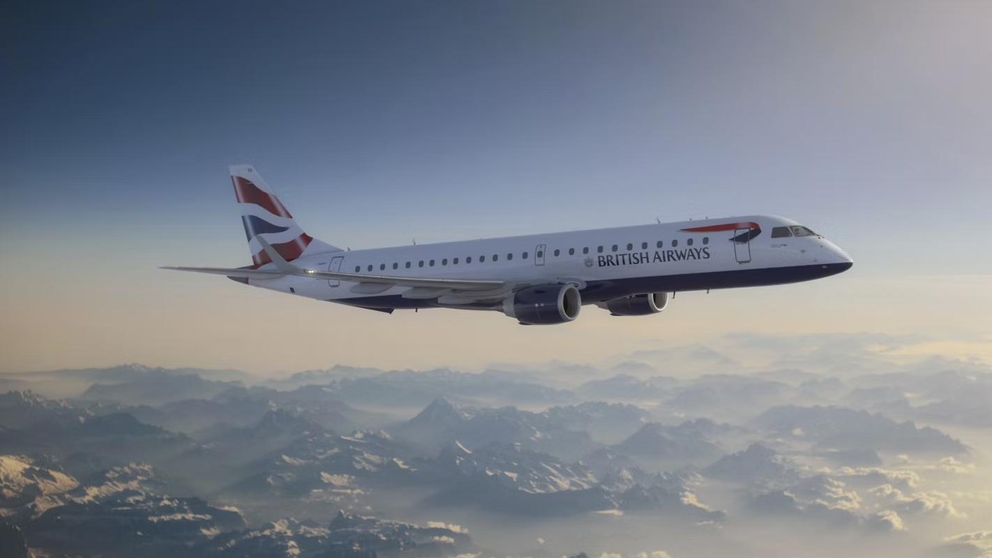 英航同機型的巴西航空工業ERJ-190(Embraer ERJ-190)客機。(互聯網)