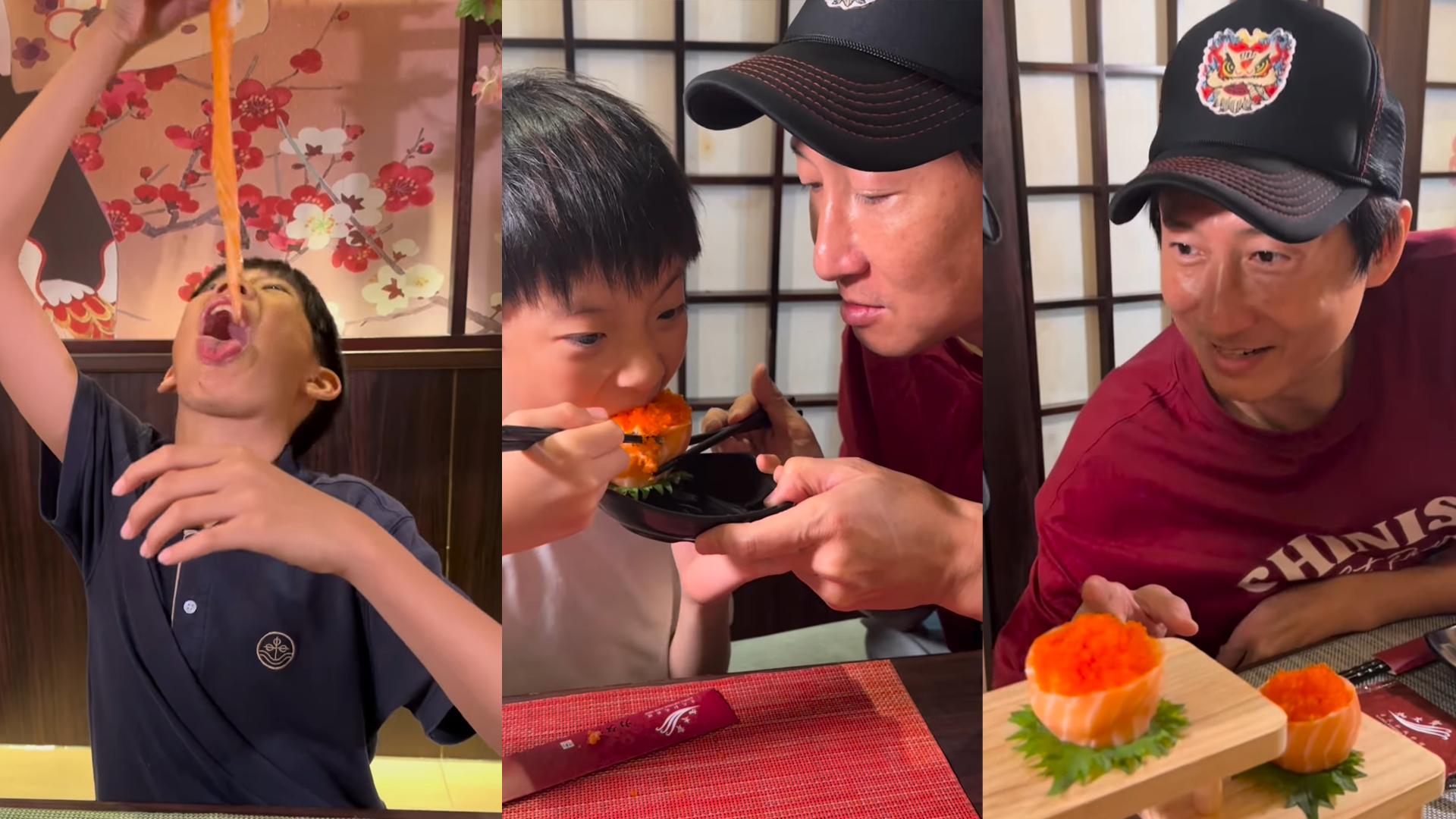 洪天明全家到訪加太賀澄清傳聞 細仔大啖食花之戀有老竇風範