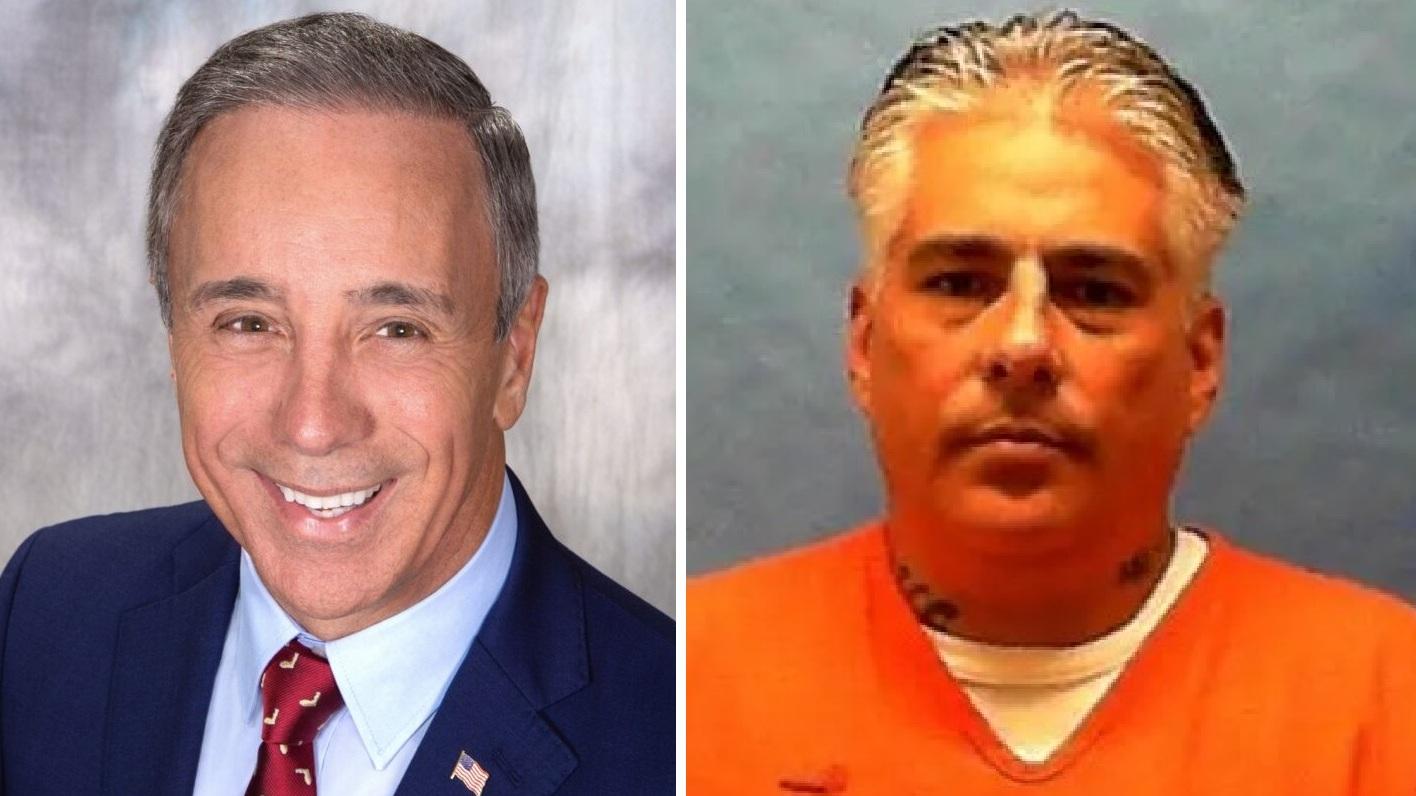 佛州檢察官貝斯福德(左)，死囚凱勒(右)。(互聯網)