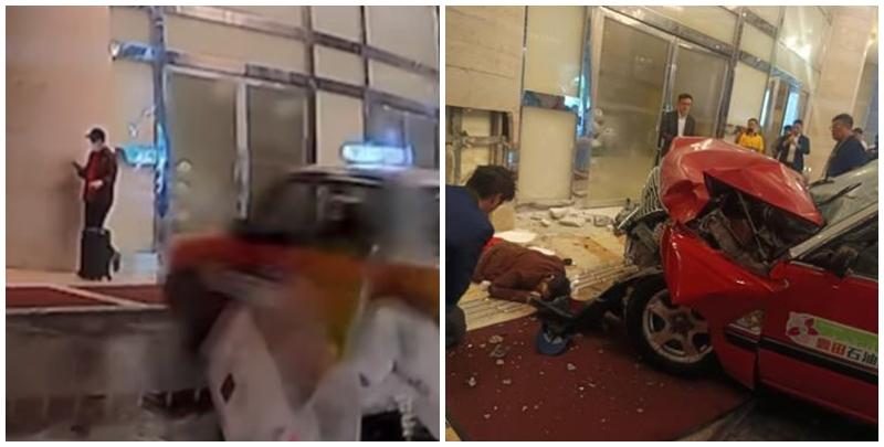 荃灣如心廣場停車場入口發生嚴重車禍。