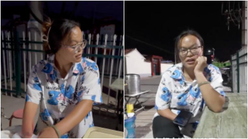 駢女沒有右手。（圖/翻攝新浪微博）