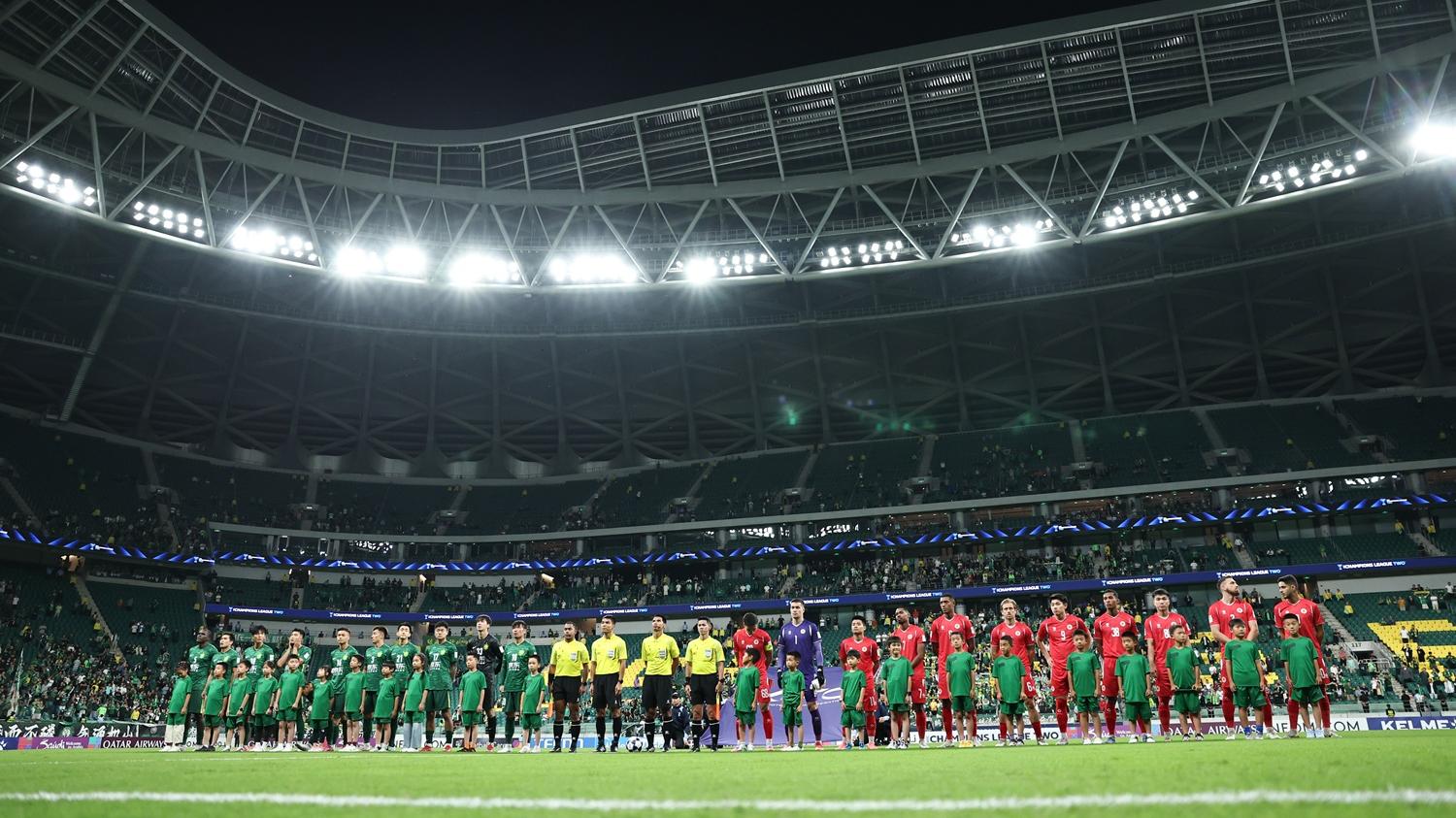 中超北京國安對越南河內公安。(新華社)