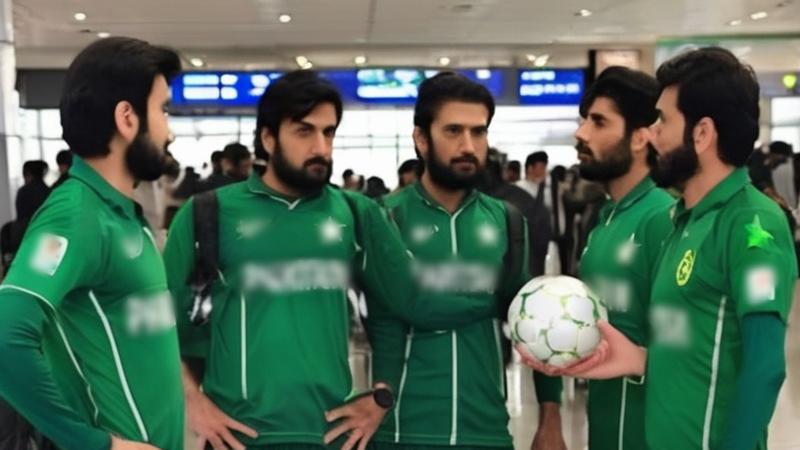 巴基斯坦22人蛇組冒牌足球隊，入境日本遭遣返。(AI圖)