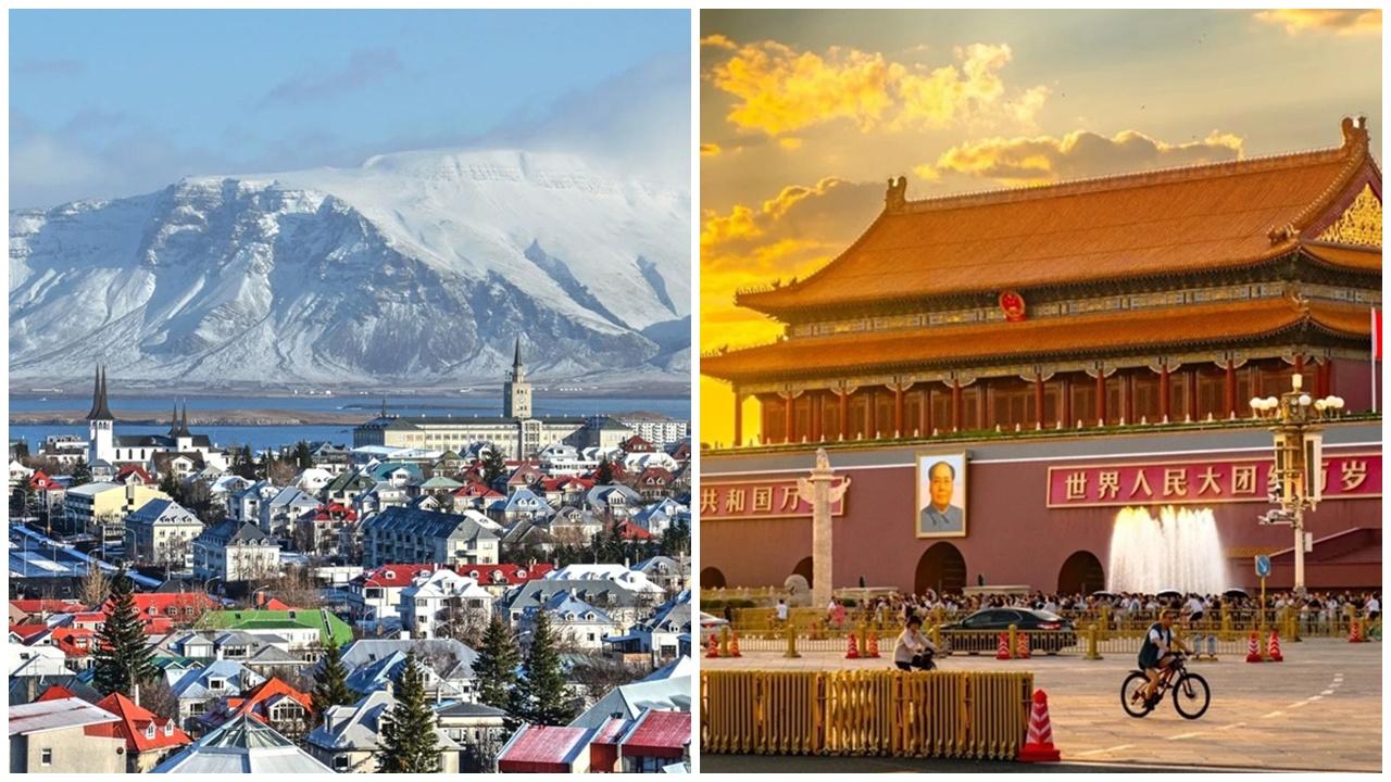 全球最安全國家，冰島連17年蟬聯榜首，中國排第98，美國跌出百大。(網上圖片)