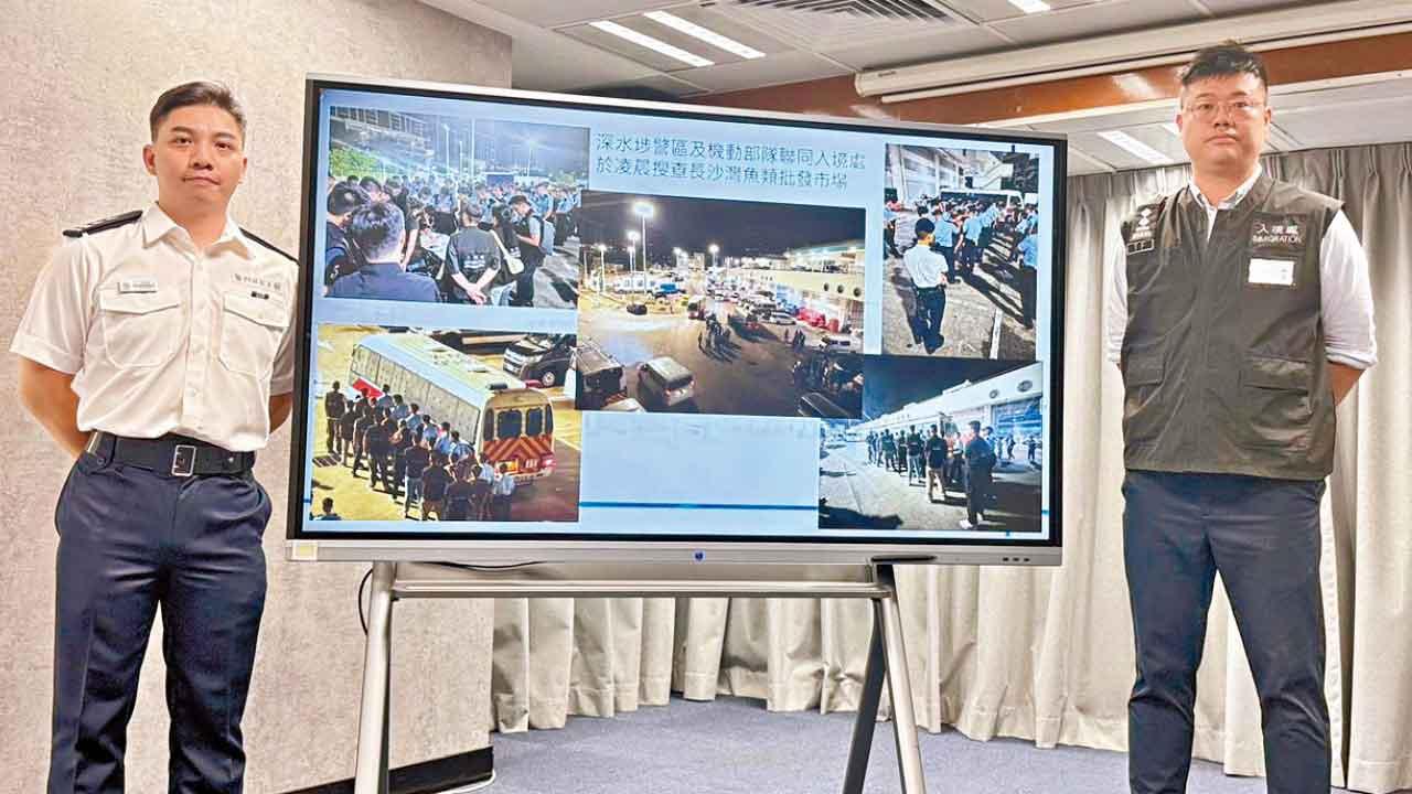 打擊黑工突擊搜查近百處 警方入境處拘37人涉僱主
