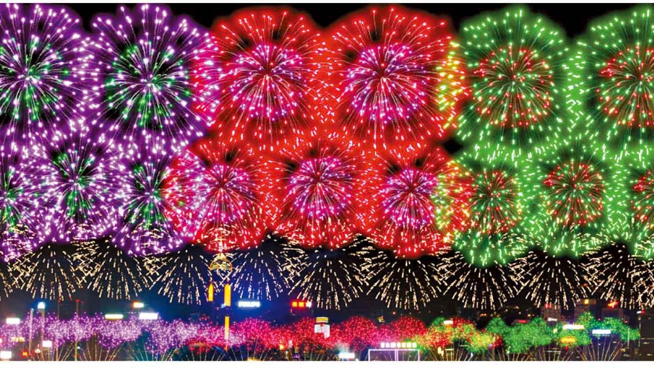 國慶煙花匯演10.1綻放 熊貓花兒朵朵閃耀維港
