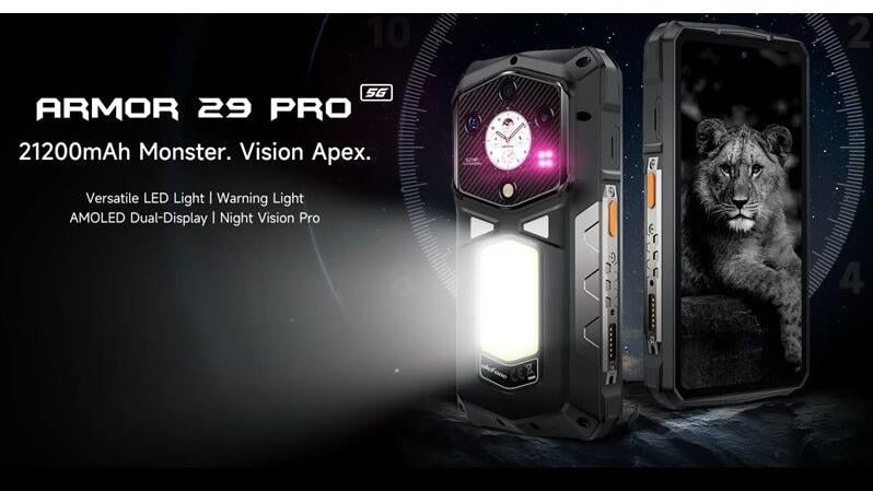 Ulefone Armor 29 Pro發表　21200mAh超大容量電池+專業熱感功能