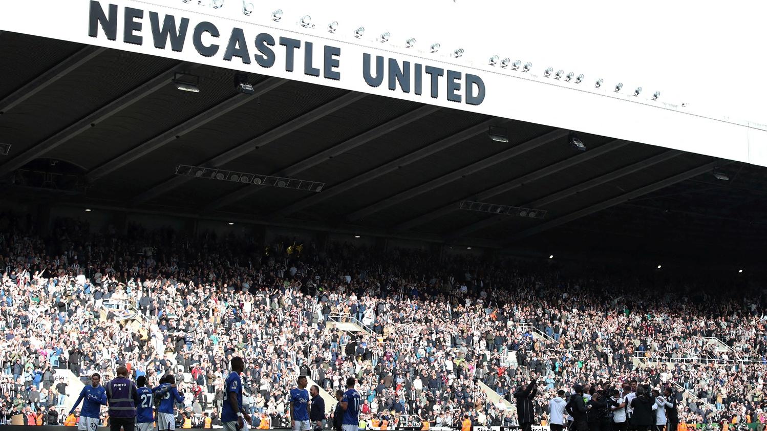 英超紐卡素的看台。(路透社)