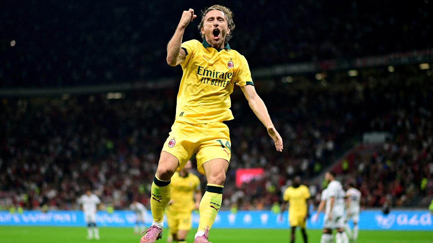 莫迪歷為AC米蘭攻入唯一入球擊敗博洛尼亞。(路透社)