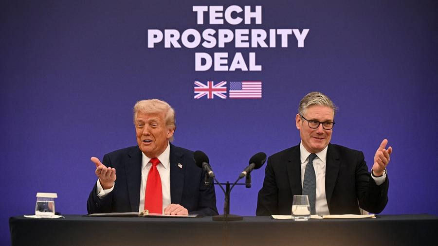 特朗普訪英｜與英揆施紀賢會晤 特朗普：美英關係牢不可破